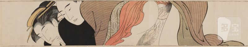 Attributed to Torii Kiyonaga (1752-1815) | Scroll for the Sleeve (Sode no maki) | Edo period, late 18th century - 图7
